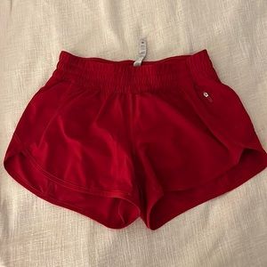 lululemon red shorts